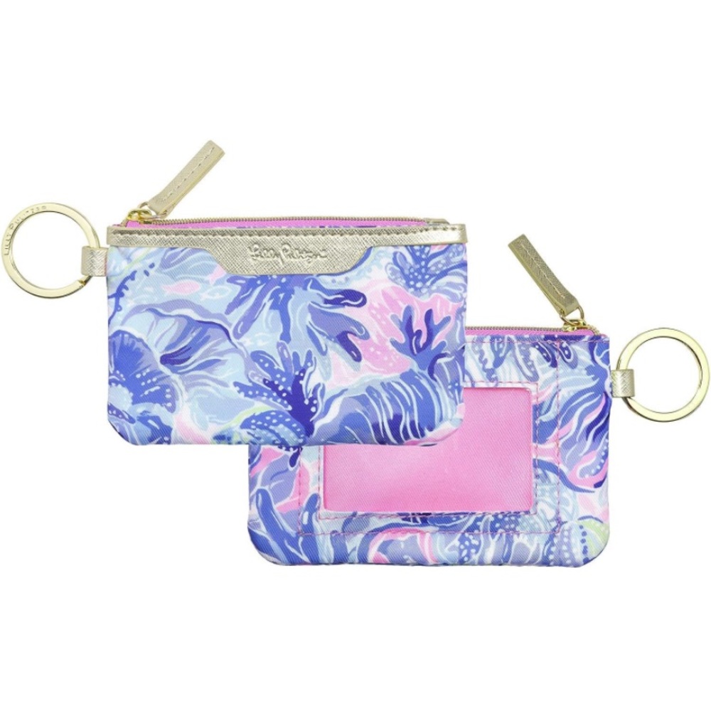 Lilly Pulitzer ID Holder Wallet Keychain- “Shade Seekers”